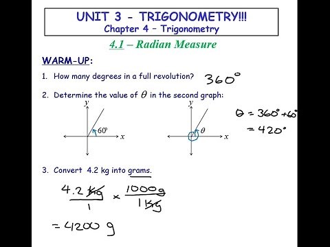 4.1 - Radian Measure