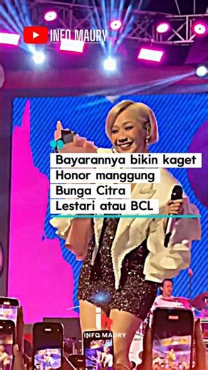 Shocking pay! Bunga Citra Lestari or BCL's performance fee is said to be around Rp50 million