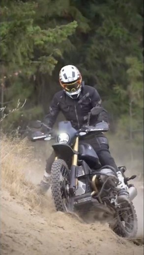 In this Outback Motortek clip, pro rider Sam King demos side-hilling mastery on a loose, steep hill
