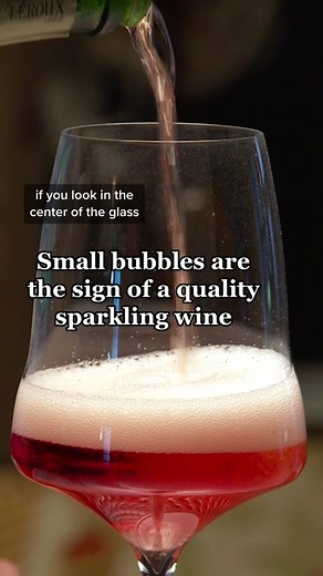 That steady stream of small bubbles is what you’re paying $$ for in a bottle of sparkling wine #sommelier #champagne #winetok