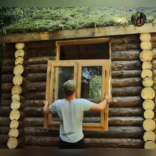 Building a Traditional Wooden Cabin Alone in the Forest #WildernessBuilding #WildernessConstruction | Daniel Creator