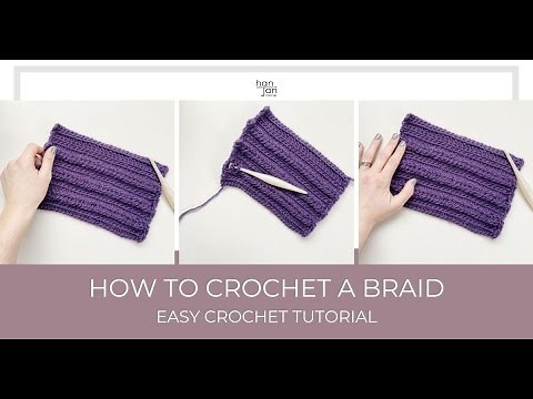Easy Crochet Braid Stitch Tutorial with Free Blanket Ruana Pattern