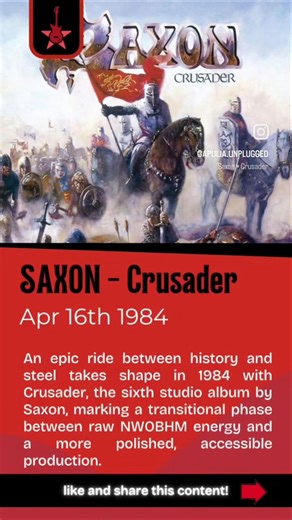 SAXON - Crusader (1984) #onthisday #metalreview #metal #nwobhm #80smetal #saxon #heavymetal