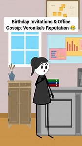 469K views · 14K reactions | Birthday Invitations & Office Gossip Veronika’s Reputation. #therealveronika #animation #animationmedia #funnyvideo #comedy #reels #animationvideos #animationart #managersbelike #management #skits #birthday #invitation | Animation Media | Facebook