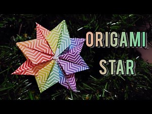 Origami Star for Christmas Tree 🌟 Easy Paper Craft Video Tutorial 📹