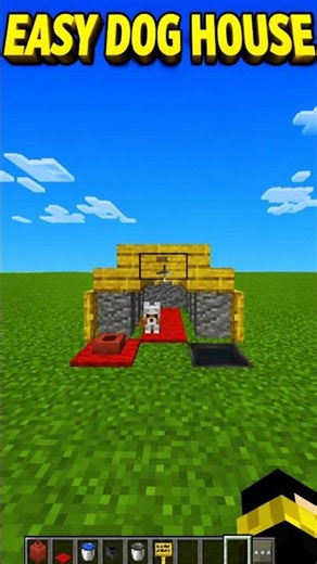 Easy Dog House in Minecraft! 🐶 Best Survival Build Tutorial #minecraft #shorts