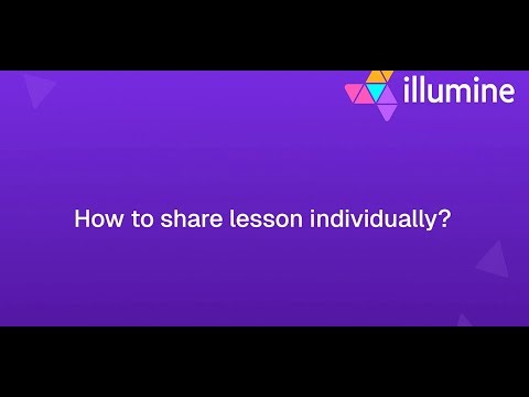 How to share individual lessons with parents?