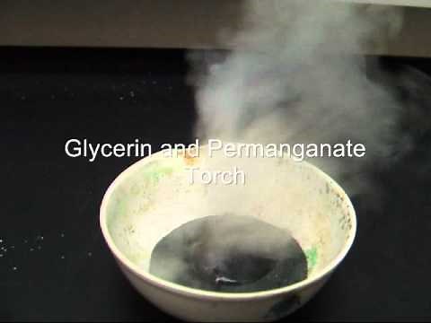 The Reaction of Glycerin and Potassium Permanganate