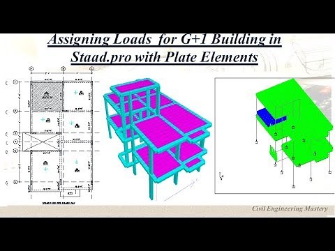 Assigning loads for G+1 Building in Staad.Pro V8i | Structural Design | Structural Analysis