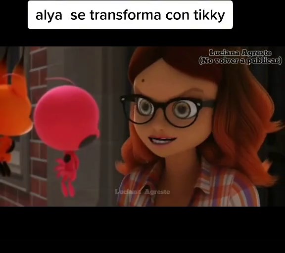 Alya se transforma en Ladybug con Tikky