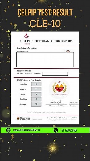 CELPIP Result | #celpip | CELPIP Test | CELPIP Exam | CELPIP General Test | CLB 10 | #celpipgeneral