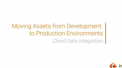 在数据集成中将资产从开发环境迁移到生产环境