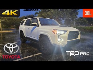 2022 Toyota 4Runner TRD PRO - POV Rainy Night Drive 4K (Binaural Audio) 15 Speaker JBL Sound System