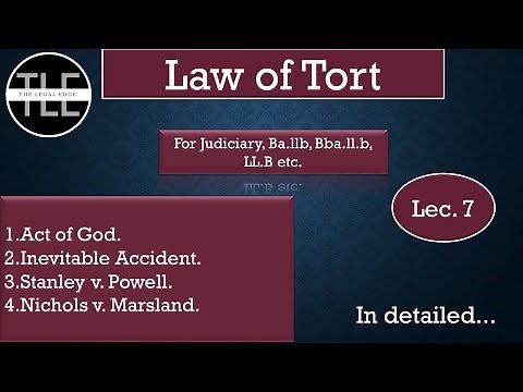 Act of God vs. Inevitable Accident in Tort Law: Case Studies & Key Differences || Lecture 7