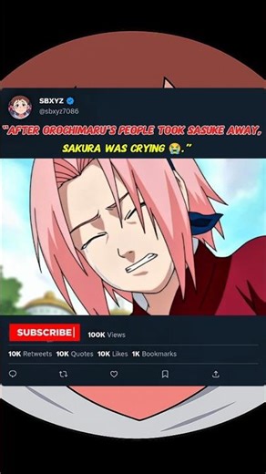 Sakura Crying For ♥️ #naruto #sasuke #sakura #orochimaru #animeedit #fxyoeditz #bome