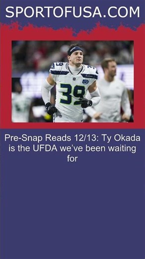Pre-Snap Reads 12/13: Ty Okada is the UFDA we’ve been waiting for #shorts