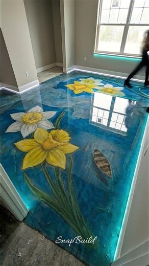 Transparent floor bedroom setup over the sea