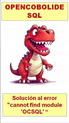 OPENCOBOLIDE CON SQL, solución al ERROR: cannot find module OCSQL.
