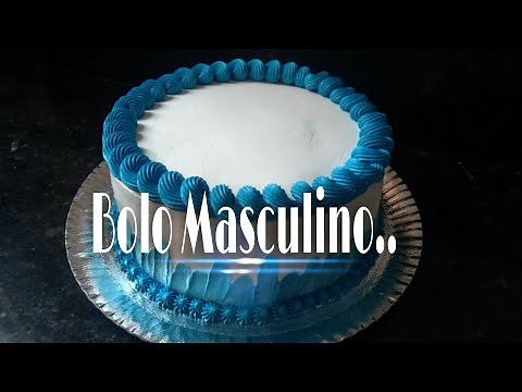Bolo Masculino Azul, muito fácil de fazer !!!