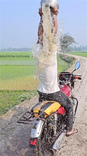 The helmet fell off and water came out.