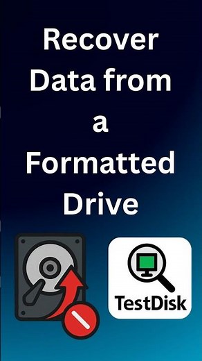 Recover Data from Formatted Drive | TestDisk #shorts