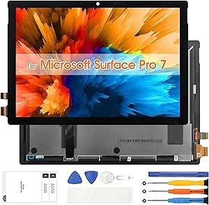 LCD Display for Microsoft Surface Pro 7 Screen Replacement for Microsoft Surface Pro 7 1866 2019 C02XR7Y9JG5H 12.3 inch Touch Digitizer Full Assembly LP123WQ1 LP123WQ2 with Repair Tools