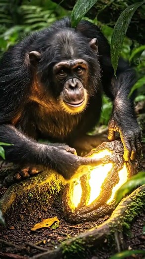 One small step for a chimp, one giant leap into another world. 🌀 #viral #trending #shorts #Reels