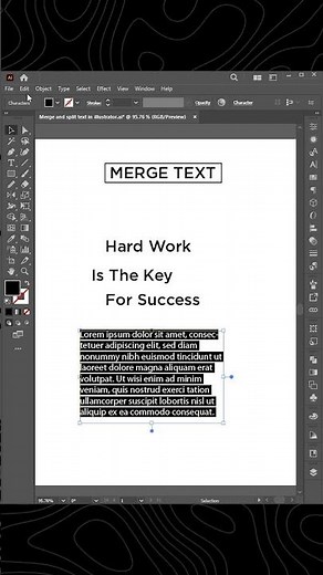 merge text in adobe illustrator | merge text tip | illustrator tips