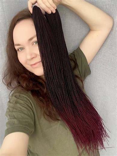 READY to SHIP Smooth Very Thin Micro Dreadlock Extensions: 3-5 Mm Thick Black to Red Ombre Synthetic DE Dreadlocks 21-23 Inch - Etsy