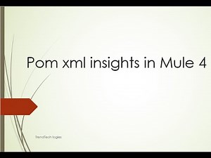 pom xml basics - Mulesoft 4