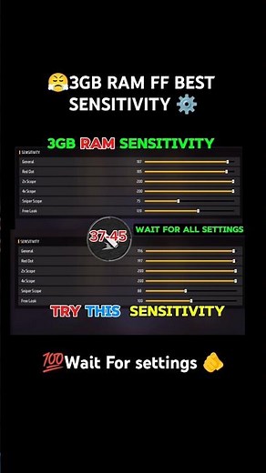 3gb Ram FF Sensitivity | optimize Your Setting⚙️3gb Ram device📱 2024⚡Best FF setting #freefire #tips