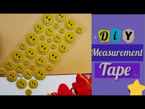 Make your own measuring tape or ruler with cardboard and foam / How to make paper measurement tape
