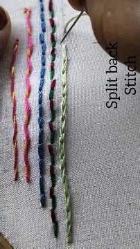 🧵split Back stitch"*Beginner""Easy. ""Step by step"