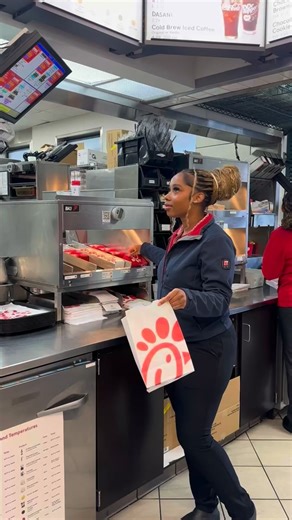 Serving chicken but also serving MOVES 💃🐄 #chickfila #BehindTheScenesCFA #BattlefieldCFA | Chick-fil-A Battlefield Blvd.