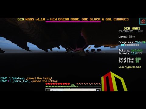 The Hypixel Secret under BedWars lobby.