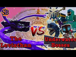 NEW The Leviathan(WIP) vs Underwater Bosses | Minecraft Mob Battle