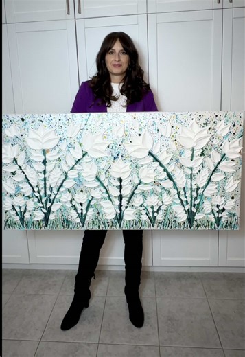 "Ethereal Blooms" - This painting came from a longing for softness — t...