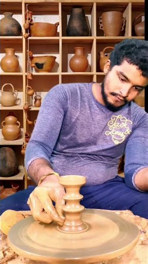 How to Make a Height Clay Diya | Clay Lamp Tall Model ✨