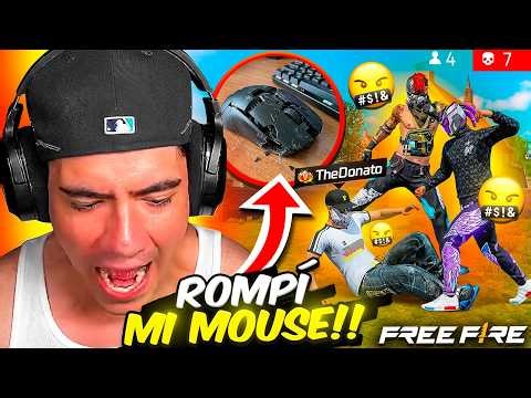 ROMPI MI MOUSE POR CULPA DE ESTOS JUGADORES EN FREE FIRE !! - TheDonato Live