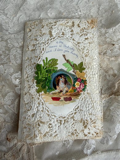 Antique Paper Lace Love Card From 1800's, Nineteenth Century Lace Card - Etsy