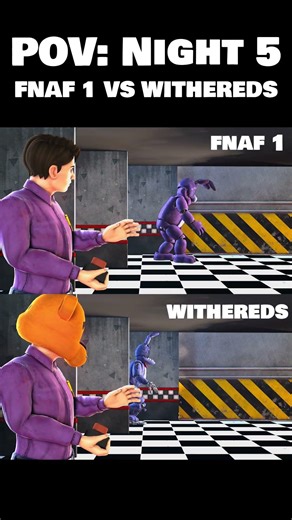 POV NIGHT 5!! FNAF 1 VS WITHEREDS #fivenightsatfreddy #fivenightsatfreddyssecuritybreach #fnafmemes