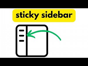How to Make Sidebar Sticky in HTML CSS