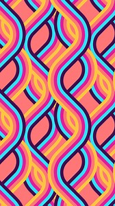 Motion Graphic of Flat retro 60's or 70's background with pattern | Free Stock Video Footage