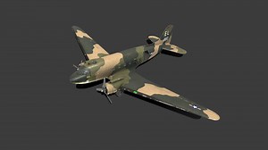 Douglas AC-47 Spooky Gunship - Buy Royalty Free 3D model by MaX3Dd