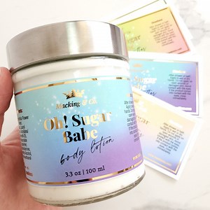 Gold Foiled Gradient Custom Labels: Personalized Packaging Stickers - Etsy