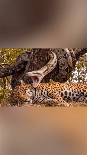 🐍🐆 ¡Pitón Gigante vs. Jaguar! ¡El Depredador se Convierte en Presa! 😱🔥
