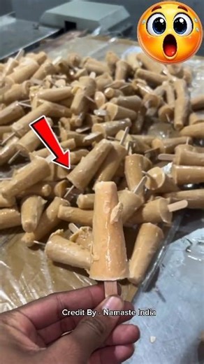 Kulfi making secret process in factory 😱 #shortvideo #making #trending #factory #icecream