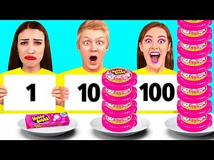 100 Layers of Food Challenge | Amazing Kitchen Recipes by Best Funny Challenges