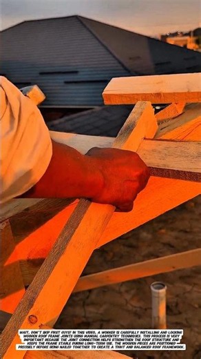 Traditional Wooden Roof Joint Installation | Smart Carpentry Framing Technique.