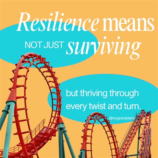Resilience isn’t luck — it’s a plan. Research shows older adults with higher resilience live longer and experience less frailty. Thriving in our second half means building emotional, social, and practical resilience before life tests us. That belongs in every Grand Plan. #grandplans2point0 mygrandplans.com